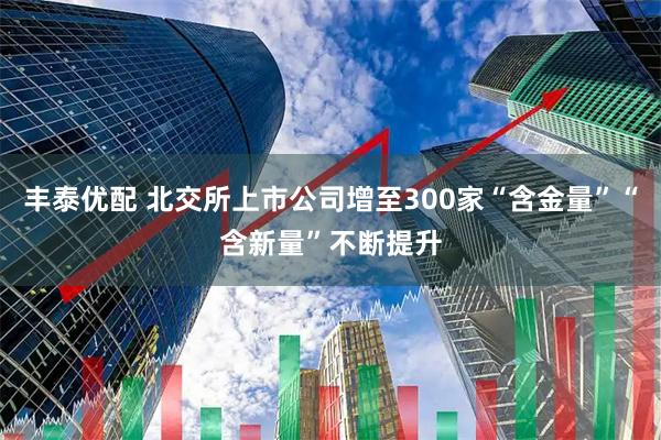 丰泰优配 北交所上市公司增至300家“含金量”“含新量”不断提升